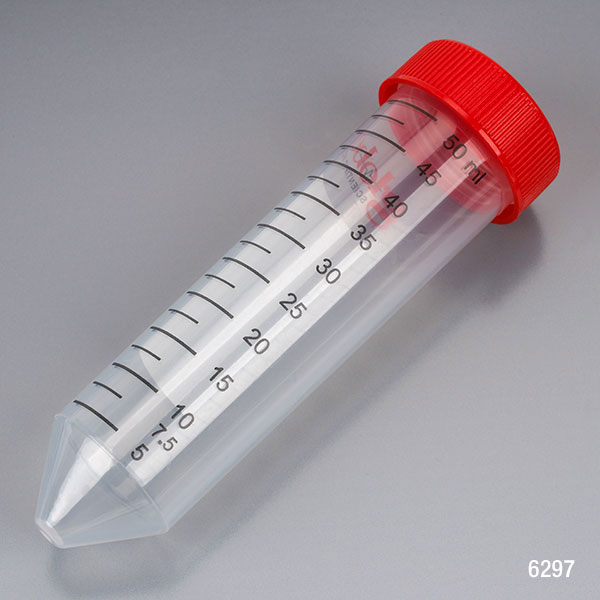 Globe Scientific Diamond MAX Centrifuge Tube, 50mL, Attached Red Flat Top Screw Cap, PP, Printed Graduations, STERILE, Certified, 25/Re-Sealable Bag, 20 Bags/Unit Centrifuge tube; Conical tube; High Speed; Ultra high Performance; 15mL; Polypropylene tube; Centrifuge